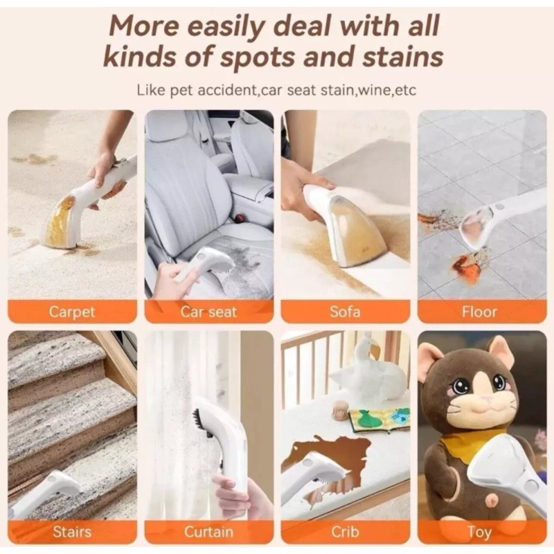 Lydsto Portable Carpet & Upholstery Cleaner Machine, 12Kpa Power Handheld