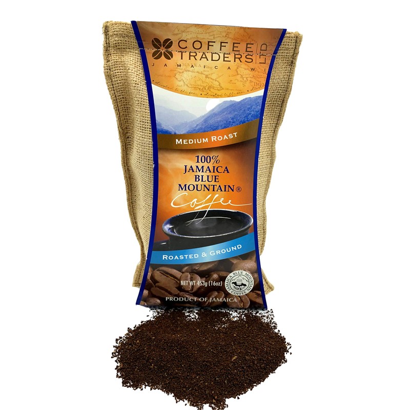 Jamaica Blue Mountain Coffee Certified 100% Pure, Roasted Ground 1
