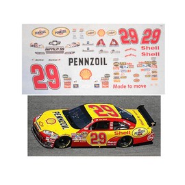 1/64 scale #29 Kevin Harvick Shell DECAL 1/64 scale fits AFX Autoworld Tyco Lifelike