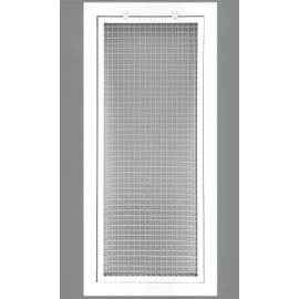 12" x 28" Cube Core Eggcrate Return Air Filter Grille for 1" Filter - Aluminum - White [Outer Dimensions: 14.5" x 30.5]