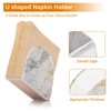Golden Grey White Marble Napkin Holder, Acrylic Napkin Holders for