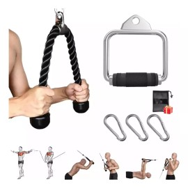 KS Cuerda/retractor De Entrenamiento De Tríceps+jaladera Tipo D