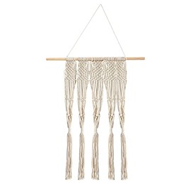 Nearly Natural 2.5ft. x 2ft. Hand Woven Macrame Wall Hanging Decor, Cream