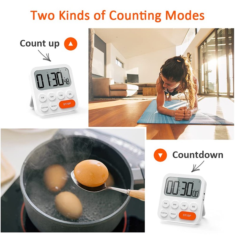 LIORQUE Kitchen Timer Digital Cooking Timer Magnetic Countdown Timer with