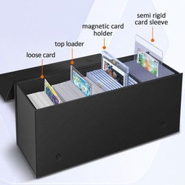 Semi Rigid Card Holder, Magnetic and Semi Rigid Card Storage Box – 1ct, Black