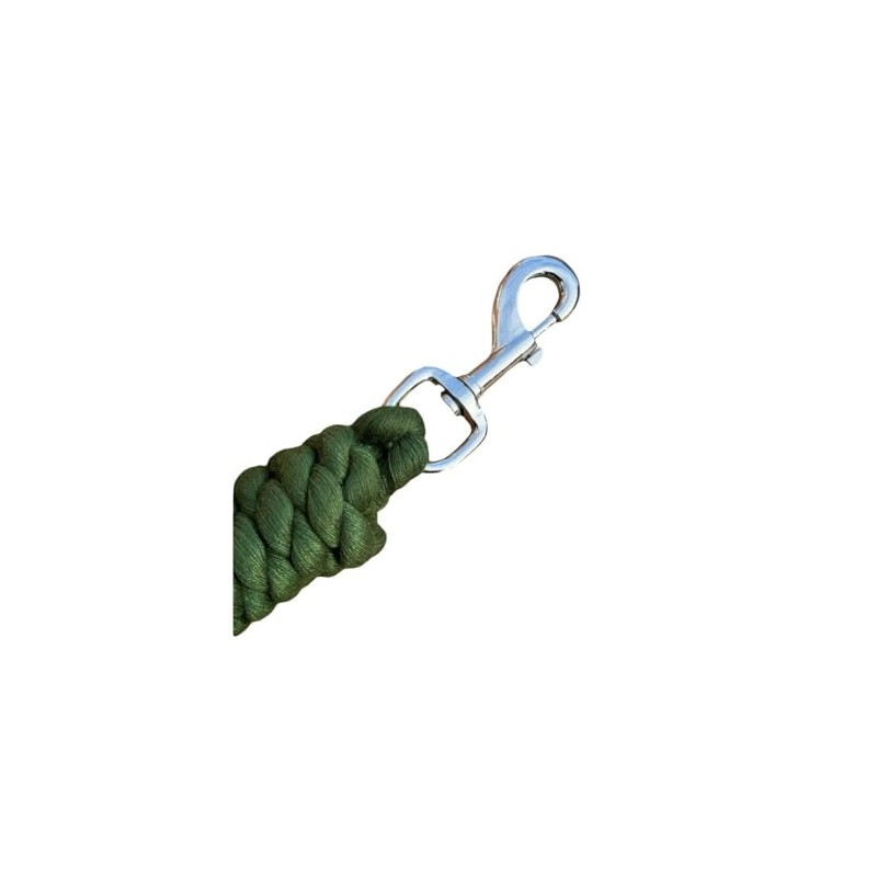 Cotton Lead Rope for Horse, 2 Metres, Replaceable Robust Trigger