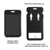 6 Pack Sliding ID Badge Holder, Hard Plastic ID Card