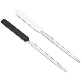 PATIKIL Letter Opener 2 Pcs Stainless Steel Envelope Lightweight Handle Mail Opener for Box Open Black White
