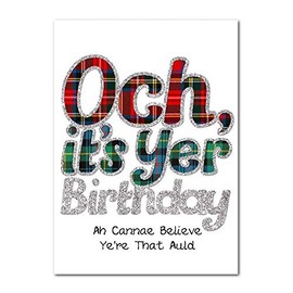 Embroidered Originals Och Its Yer Birthday Scottish Card