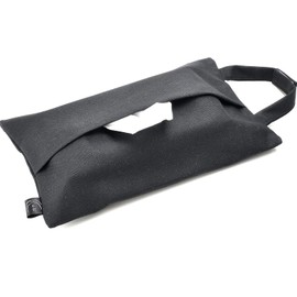 Kuai Car Tissue Case, Tissue Holder, Tissue Cover, Canvas, Hanging, Kitchen, Wall Hanging, Color Variation, Stylish, Convenient, Storage, 2-Way, Horizontal, Includes Boxes, Simple (Black)