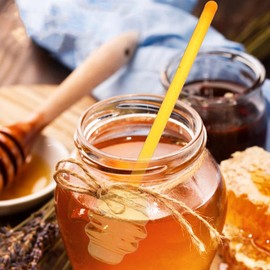 Kichvoe 2 Uds. Cuchara De Miel De Cristal Cuchara Para Miel Cuchara Para Miel Jarabe De Mermelada Cuchara Para Servir Miel Recipientes Para Tarros De Miel