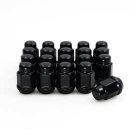 Honishen 2pc Type Black Chrome M12x1.50 Car Wheel Nuts Replacement for 2001-2019 Escape, 2000-2019 Focus, 2006-2019 Fusion, 1999-2019 Honda Accord/CR-V, 20 Pack