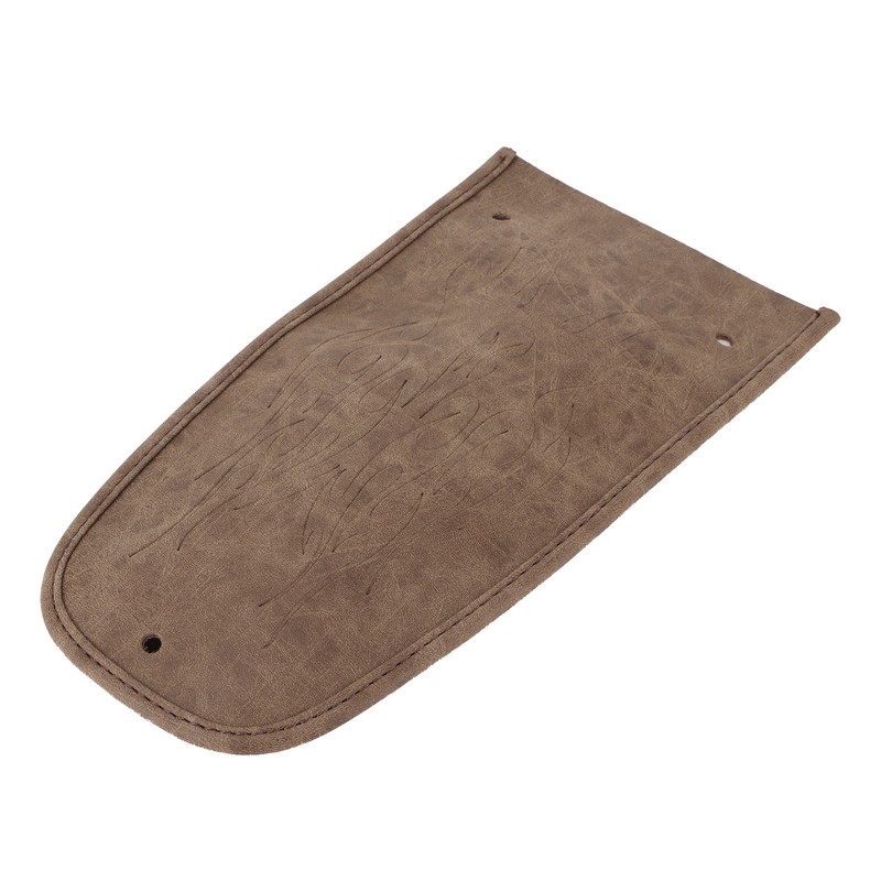 Motorcycle Fender Bib Cover Artificial Leather Decorative Pad Flame Pattern