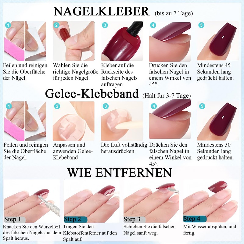 Virellay Almond Fake Nails, Artificial Fingernails, Press On Nails Almond