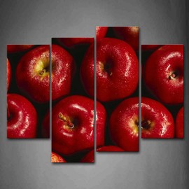 Red Apple with Water Drop Wall Art Painting Pictures Print On Canvas Food The Picture for Home Modern Decoration