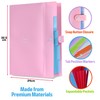 ASAB A4 Plastic Folders Ring Binder Punched Pocket Assorted Colours
