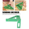 3D Carpenter's Square with Scriber, 22.5-90° Drawing Line Ruler with
