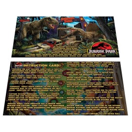 Stern Jurassic Park Premium Pinball Custom Apron Instruction Cards v2