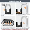 ZHEGE Combination Lock, 4-Digit Resettable Combination Padlock, Weatherproof Theft Proof