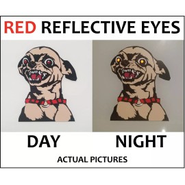 Decals by Haley Reflective Eye Angry Chihuahua Sticker Funny Dog Laptop Bumper Pet Vinyl Decal