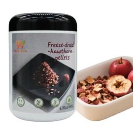 Hawthorn Berry, Freeze-Dried Hawthorn Pellets, 6.35oz (180g) | Gluten-Free, Non-GMO, No Added Sugar | Crunchy Sweet & Sour Flavor | Perfect for On-the-Go Snacking, Lunch Boxes & Travel | Rich in Vitamin C & Fiber