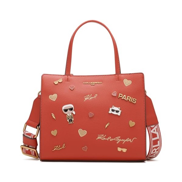 Karl Lagerfeld Paris Maybelle Pin Satchel, Burnt Orange