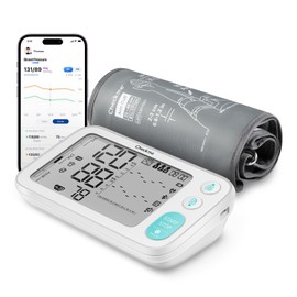 Checkme Blood Pressure Monitor for Home Use, Bluetooth Blood Pressure Machine w Automatic Arm Cuff, Dual Display 7 Days Trends, XL Size Cuff 22-45cm, 2x250 Storage, Dual Power Supply, Voice Broadcast