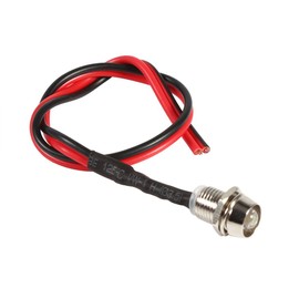Keenso - Juego de 4 bombillas LED de 12 V y 8 mm para salpicadero, luz indicadora de advertencia para coche, furgoneta, barco, piloto o salpicadero, direccionales (blanco)