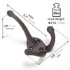 Ambipolar 5-Pack TriLeg Coat Hooks. Wall Mounted, Heavy Duty Decorative