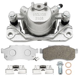 M MATI Front Right Brake Caliper & Ceramic Pads Kit for Honda Big Red 700 MUV700 2009 2010 2011 2012 2013 45250-HL1-A01 45250-HL1-A02 06452-HL1-A01