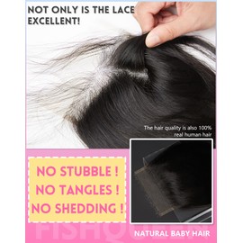 HD Lace Closure Body Wave Human Hair 5x5 Hd Swiss HD Lace Closure Only Skinlike Transparent Frontal 0.095mm Ultra-Thin Invisible With Baby Hair Pre-Plucked Bleached Knots(5x5 Natural Black 18 Inch)