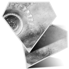 2 x 7.5cm Diamond Stickers - Black & White - Off Road Car Tyre Vehicle Racing Decals 41345