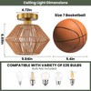 Boho Ceiling Light Fixture, Coastal Handmade Woven Light Fixtures Ceiling