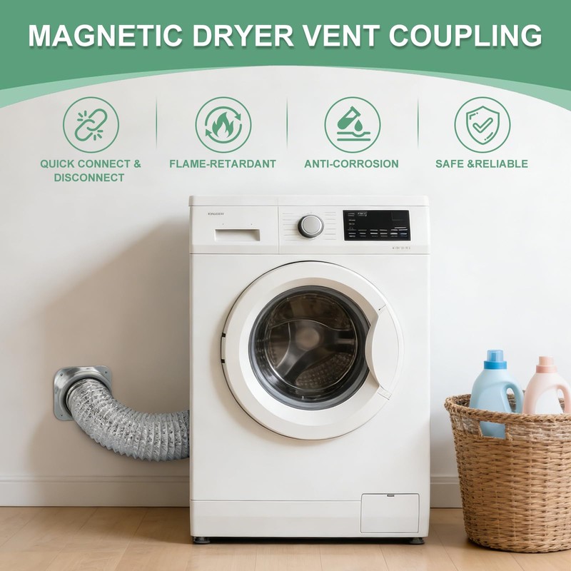 Hahoray Magnetic Dryer Vent Connector Kit Airtight Seal Magnetic Dryer