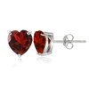 Sterling Silver Created Ruby 7mm Heart Stud Earrings