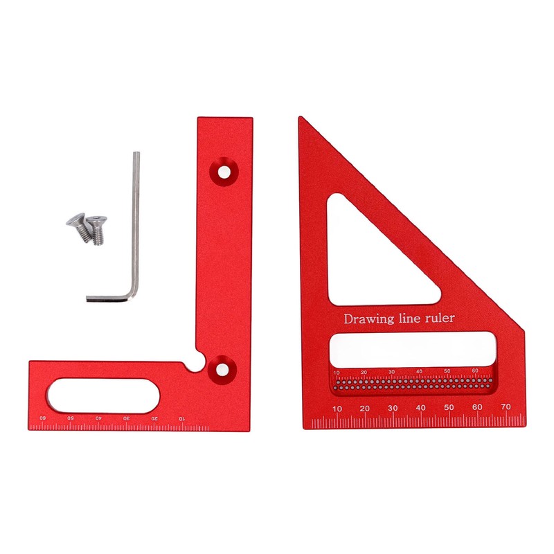3D Multi Angle Measuring Ruler 45 90 Degree Aluminum Alloy