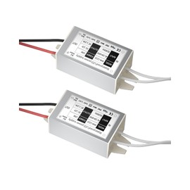 Klarlight 15W DC 12V Waterproof IP67 LED Driver Transformer, 110V AC to 12V DC Converter for Outdoor LED Lights (Pack of 2)