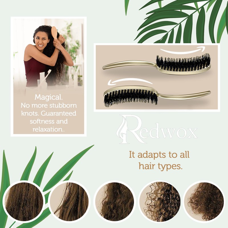 Magic Effortless Brush - Set 1 Boar Bristle and 1