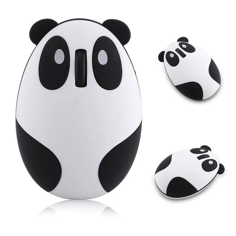 Panda Computer Mouse, Ratón Óptico Inalámbrico de 2.4GHz, con Dos