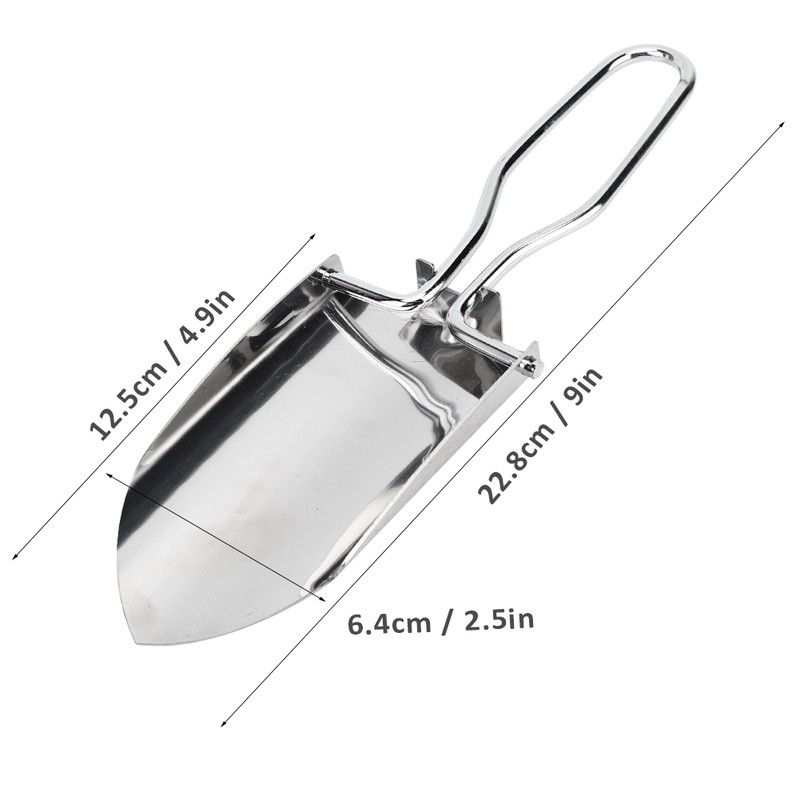 3PCS Mini Hand Shovel Folding Stainless Steel Trowel Portable Camping