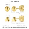 Thonoko Gold Hoop Earrings Set (Gold Ball-2pcs), Copper