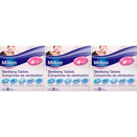 THREE PACKS of Milton Sterilising Tablets 28 Tablets