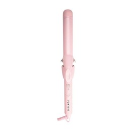 FoxyBae Blush 1.25” Spring Clip Curler - Tourmaline Ceramic Curling Iron for Long-lasting, Frizz-Free, Shiny Curls - 5 Heat Settings, Auto Shutoff