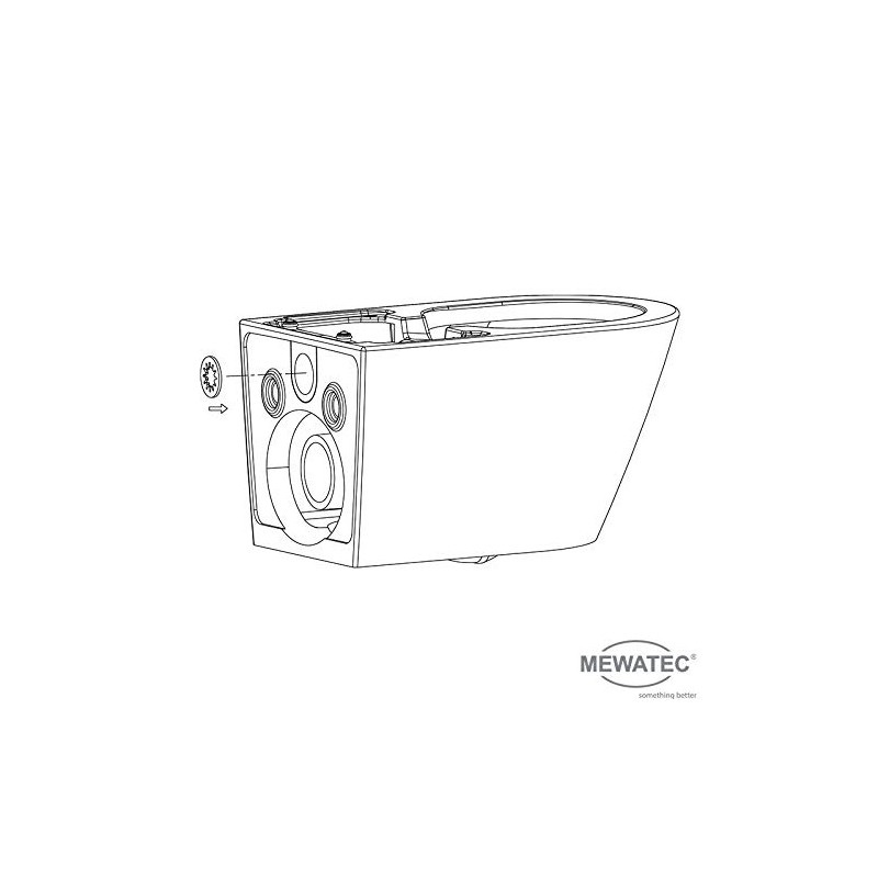 MEWATEC Universal Flush Flow Throttle for Rimless Ceramics