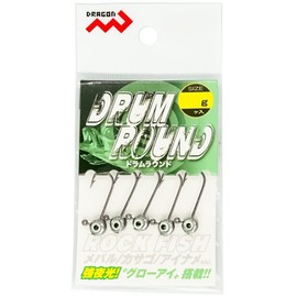 MARUSHINGYOGU Dragon JIG Head DrumRound (Pack of 5) 0.04 oz (1 g)