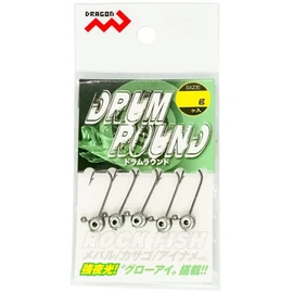 MARUSHINGYOGU Dragon JIG Head DrumRound (Pack of 5) 0.04 oz (1 g)