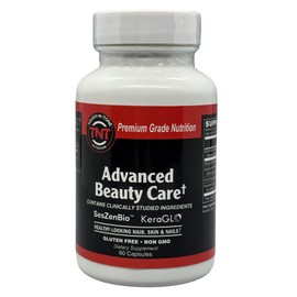 TOUGH-N-TONE Advanced Beauty Care – Vegan Biotin with SesZen-Bio®, KeraGLO® Keratin, Fo-Ti & Hyaluronic Acid – Hair, Skin & Nails Support – Non-GMO, Gluten-Free