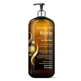 Majestic Pure Majestic Pure Biotin Conditioner for Hair - Thickening & Volumizing Conditioner, with DHT-3 Blocker, Keratin & Rosemary Oil, Sulfate Free, All Hair Types Hair Conditioner, 16 fl oz