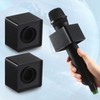 4 Pcs Microphone Flag Station Portable Square Cube Shaped Mic