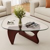Mid Century Modern Glass Coffee Table for Living Room Bedroom